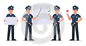 Police character vector design no2