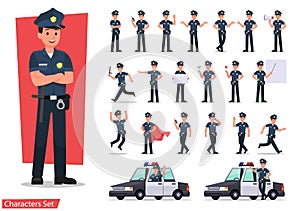 Police character vector design no12