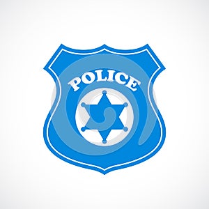 Police cockade vector icon photo