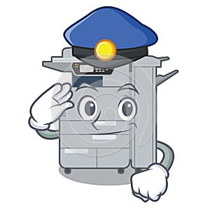 Police copier machine in the cartoon shape