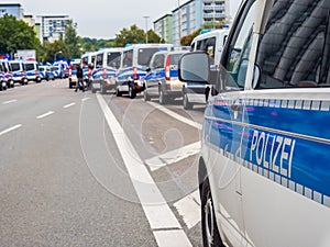 Police deployment in east Germany