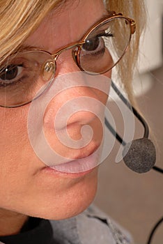 Police dispatcher's face