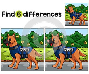 Police Dog Find The Differences