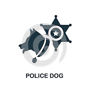 Police Dog icon. Simple element from police collection. Creative Police Dog icon for web design, templates, infographics and more