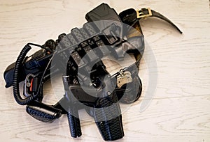 Police duty belt with gear