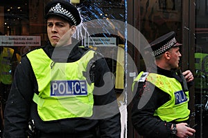 Police on Duty during Riots in London