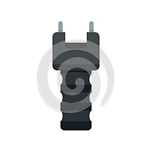 Police electric shoker icon flat isolated vector