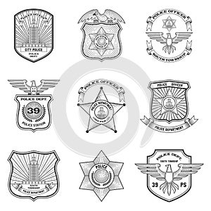 Police Emblems Set