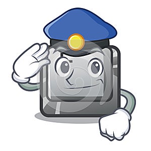 Police F button in the character shape