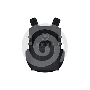 Police flak jacket or bulletproof vest cartoon vector Illustration