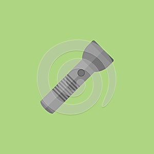 Police flashlight flat style icon