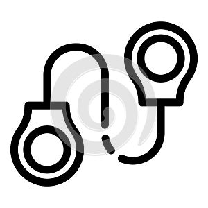 Police handcuffs icon, outline style