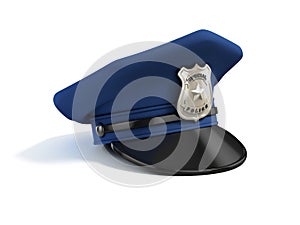 Polizia stradale un cappello  tridimensionale illustrazioni 