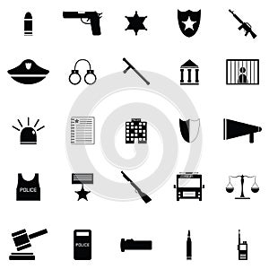 Police icon set