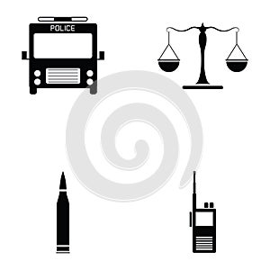 Police icon set