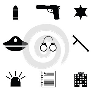 Police icon set