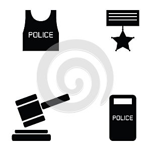 Police icon set