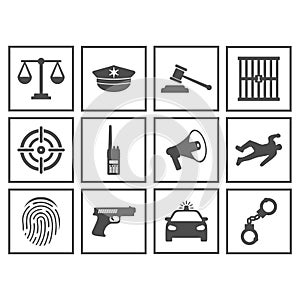 Police icon vector design symbol