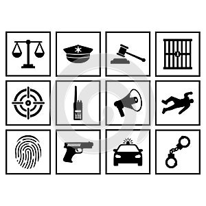 Police icon vector design symbol