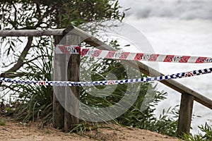 Police investigation at dangerous beach