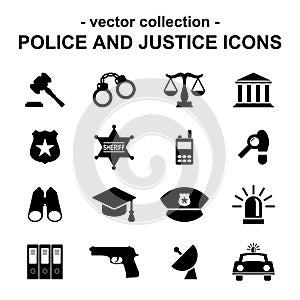 Police and justice icons
