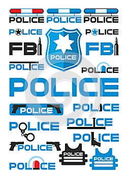 Police And Justice Logotypes Set