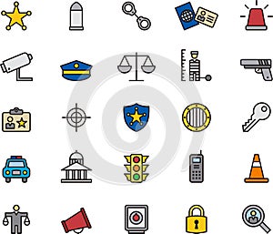 Police and law enforcement icons