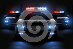 Police Light Bar Composition