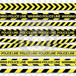 Police line and danger tape. Caution tape