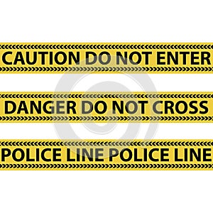 Police line. Do not cross. Crime scene vector background. Do not enter stock vector illustration