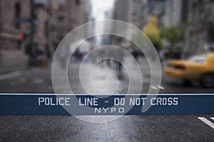 Police Line Do Not Cross. New York City.