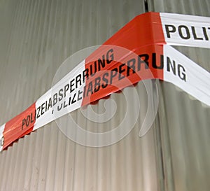 Police line in Germany