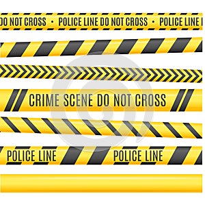 Police Line Set. Vector