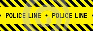 Police line. Warning tape