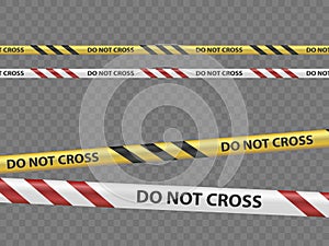 Police line or yellow caution tape template