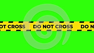 police lines yellow black danger lines animated police lines black yellow lines do not cross 4k green screen alpha looping