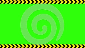 police lines yellow black danger lines animated police lines black yellow lines do not cross 4k green screen alpha looping