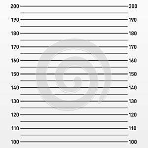 Police lineup or mugshot, centimeters