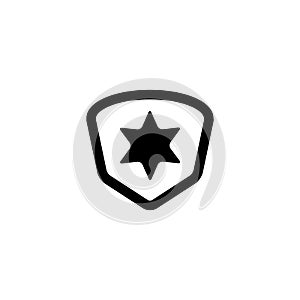 Police logo icon isolated on white