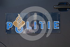 Police Logo On A ME Van At Amsterdam The Netherlands 20-9-2020