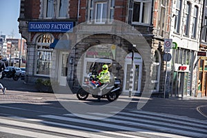 Police Motor At Amsterdam The Netherlands 25-3-2020