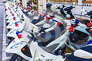 Police motorbikes in Taipei