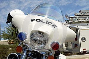 Police motorcycle.