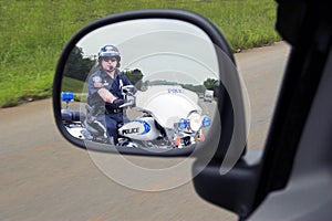 Police Motorcycle Cop Mirror