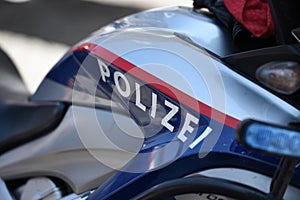 Police motorcycle in Upper Austria, Austria