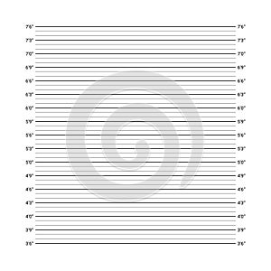 Police Mugshot board. Mug shot lined background. Vector illustration