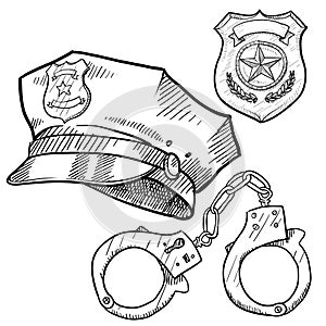 Police objects sketch