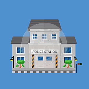 A police office flat design illustration. isolated vector object