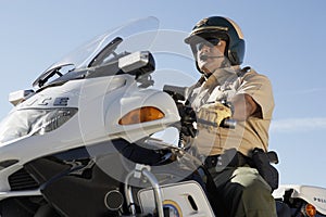 Police Office Riding Motorbike