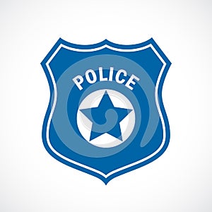 Police officer badge icon photo